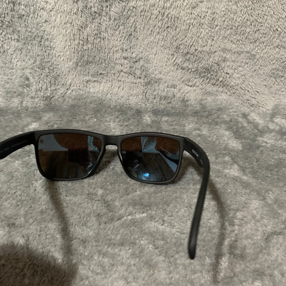 Foster Grant Polarized Sunglasses Black Blue Mirror YMA 1803 BLK BLU MIR POL